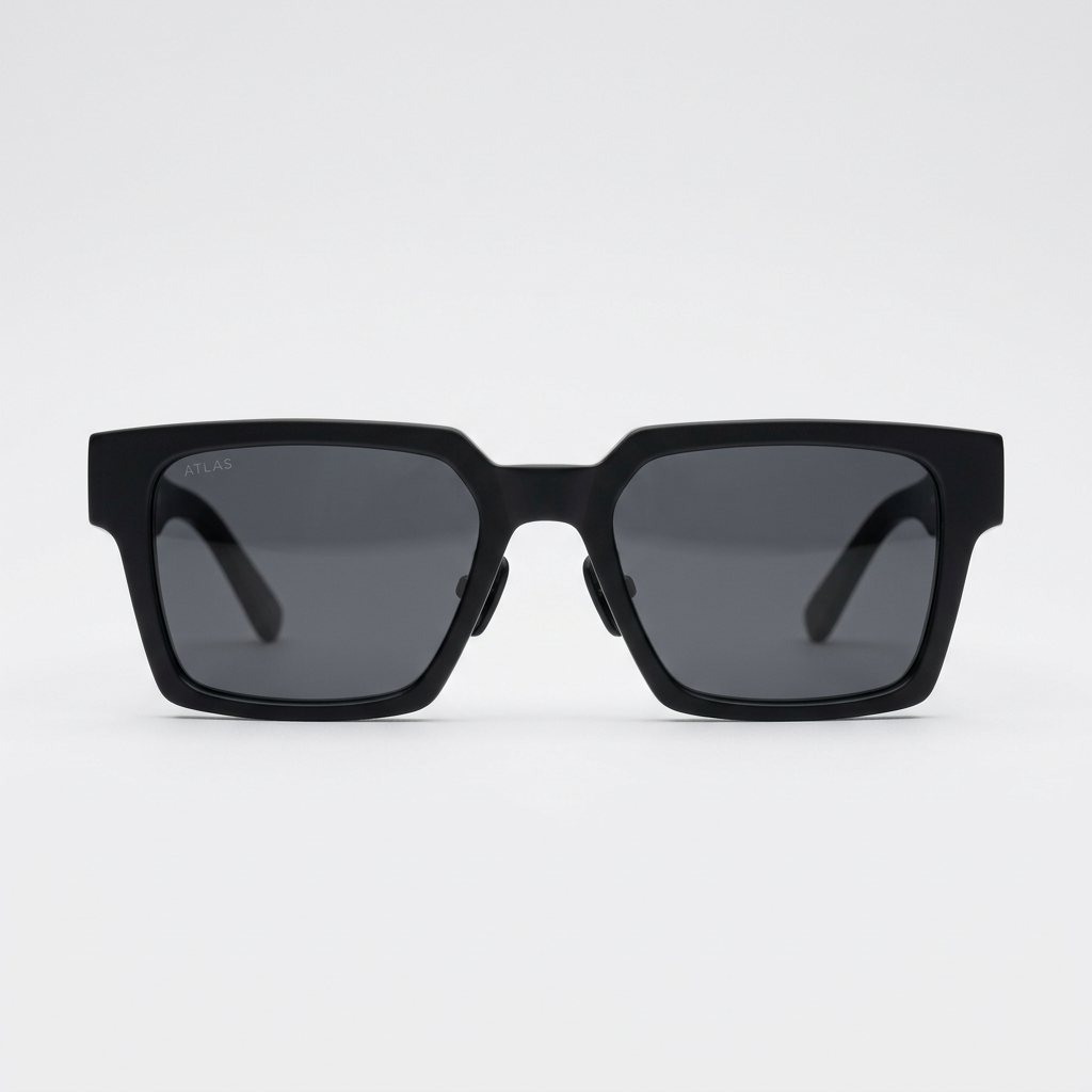 Lunettes de soleil Atlas en acétate noir monad